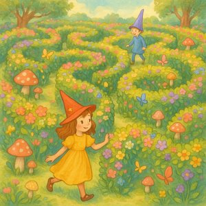 小さな杖の花の迷路