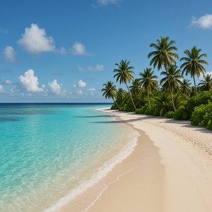 Turquoise Shoreline — Maldives Seascape