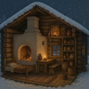 겨울 단면: 아늑한 18세기 러시아 이즈바