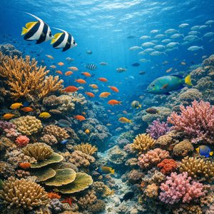 Arrecife de Coral Cinematográfico — Vida Submarina en Movimiento