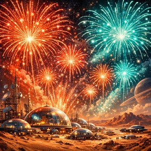 Festival Cósmico sobre a Colónia do Deserto