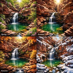 Karijini Seasons — Smaragdbecken in der Roten Schlucht
