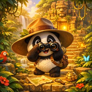Panda-Entdecker am Goldenen Tempel