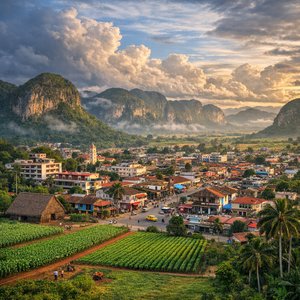 Viñales-Tal in der Goldenen Stunde