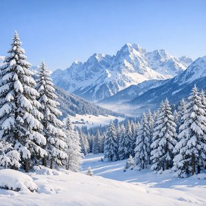 Serenidad invernal en los Alpes austríacos