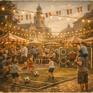 Evening Fan Zone in the Square