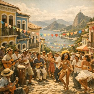 Hilltop Festa in Rio — Vintage Street Celebration