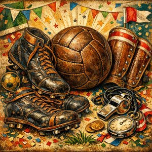 Vintage Soccer Collage