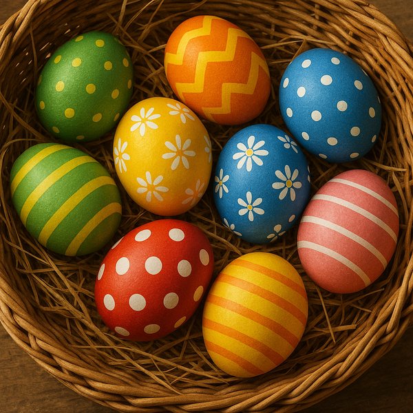 Colorful Easter Egg Basket