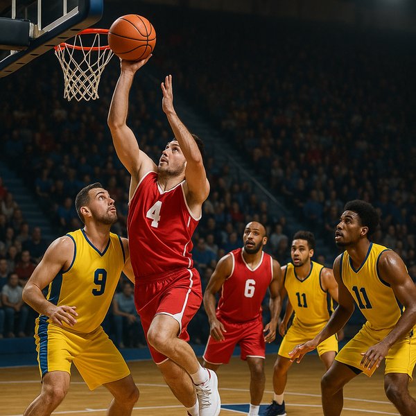 Intense Basketball Moment