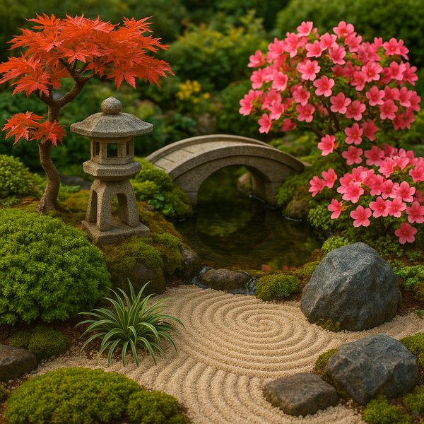 Serene Miniature Japanese Garden