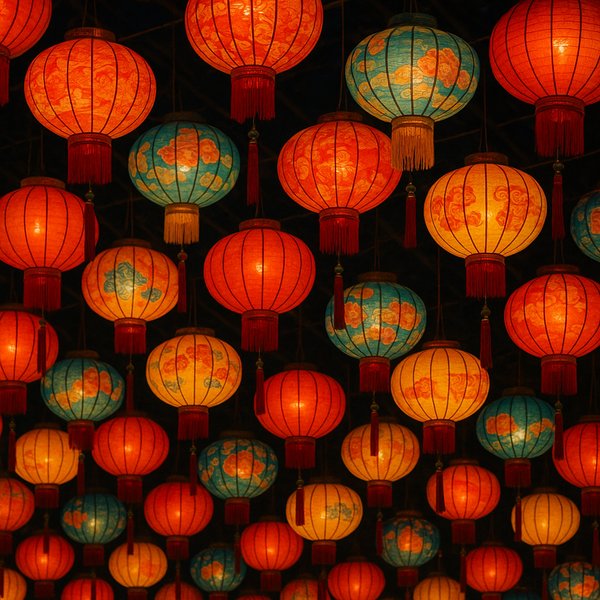 Vibrant Festival Lanterns