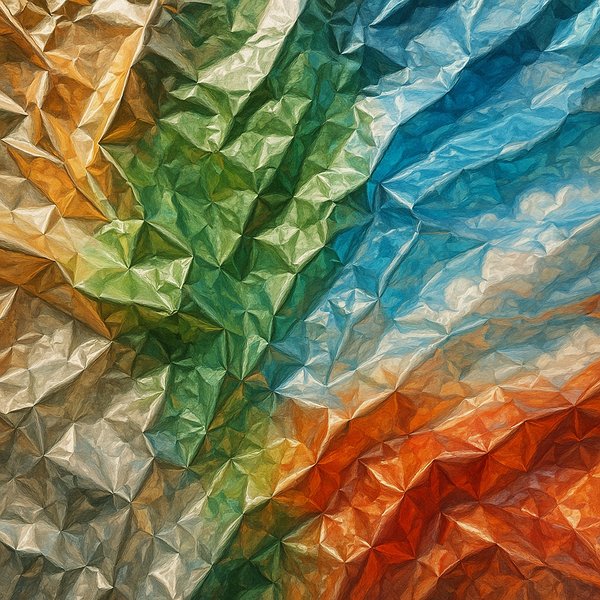 Colorful Crinkled Foil Texture