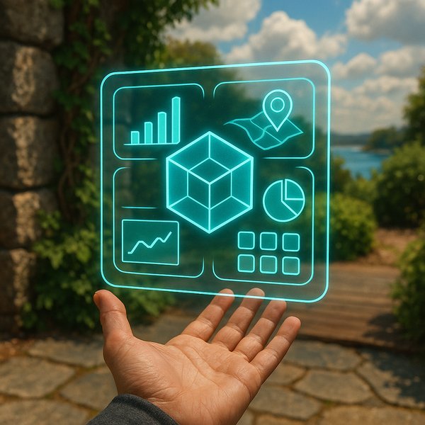 Futuristic AR Interface Display