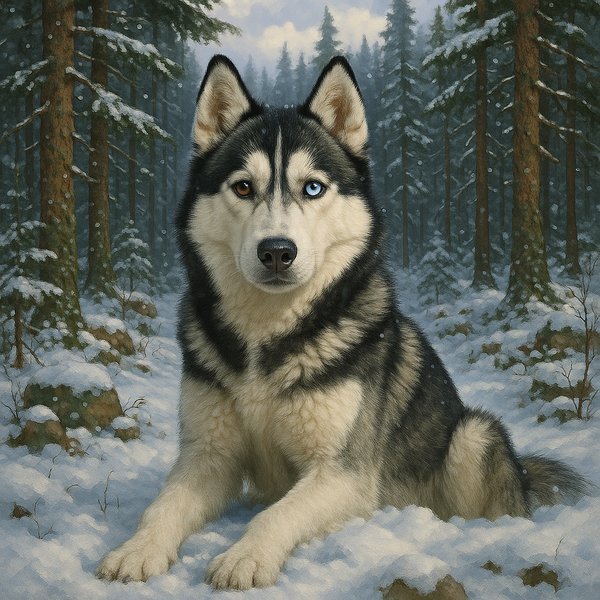 Husky with Mesmerizing Eyes