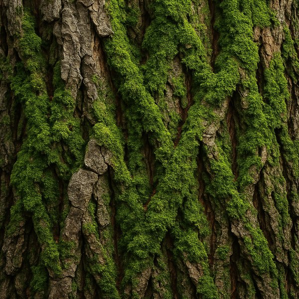 Moss-Covered Tree Bark