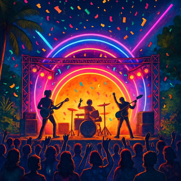 Neon Festival Stage Vibes