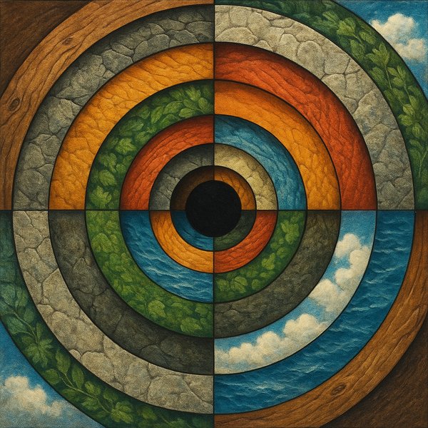 Op Art Circles with Depth Illusion