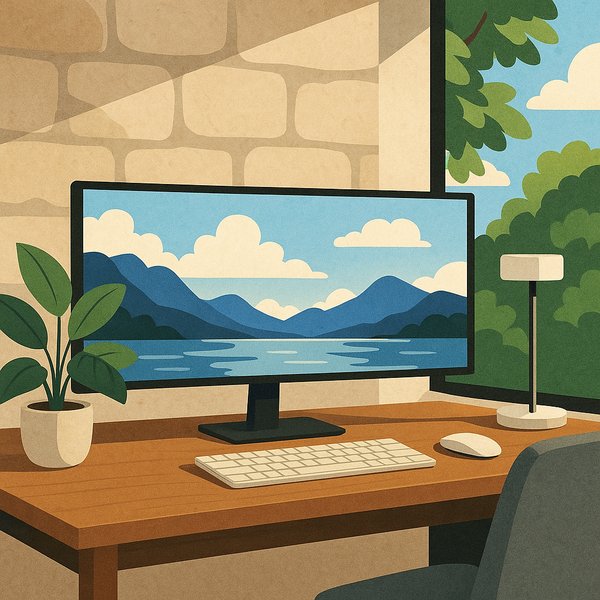 Serene Minimalist Workspace