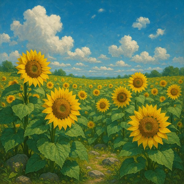 Sunlit Sunflower Meadow