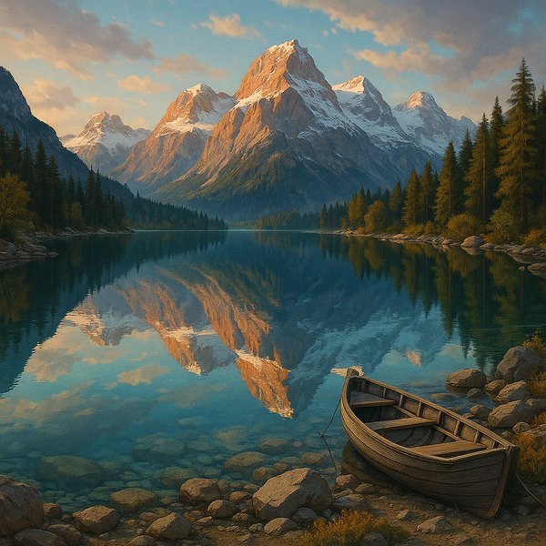 Tranquil Lake and Majestic Peaks