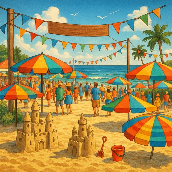 Festival playero vibrante