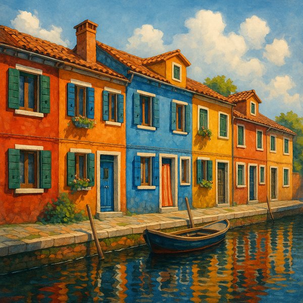 Vibrant Canal-Side Houses