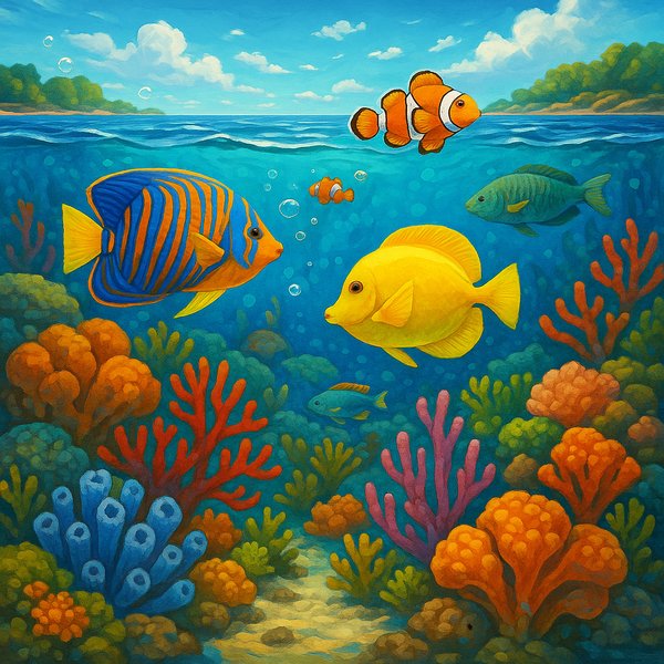 Vibrant Coral Reef Scene