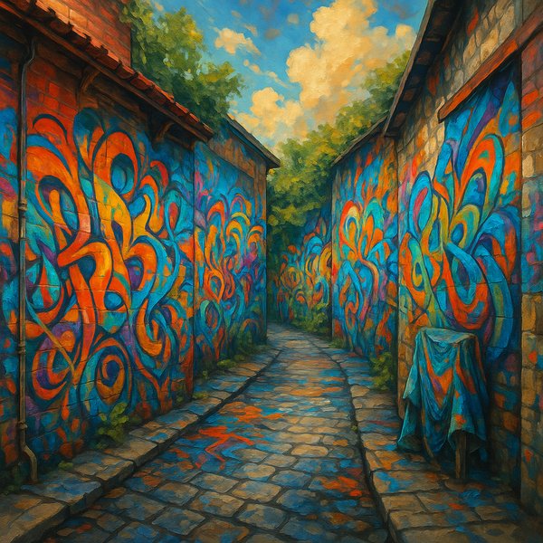 Vibrant Graffiti Alley