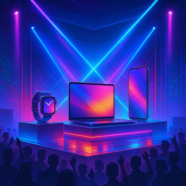 Futuristic Tech Launch Stage