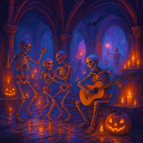 Skeleton Party in the Crypt