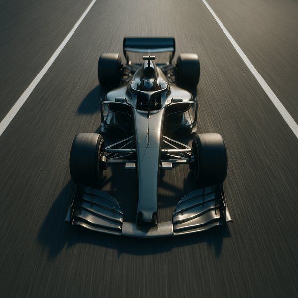 Aerial High-Speed F1-Style Straightaway