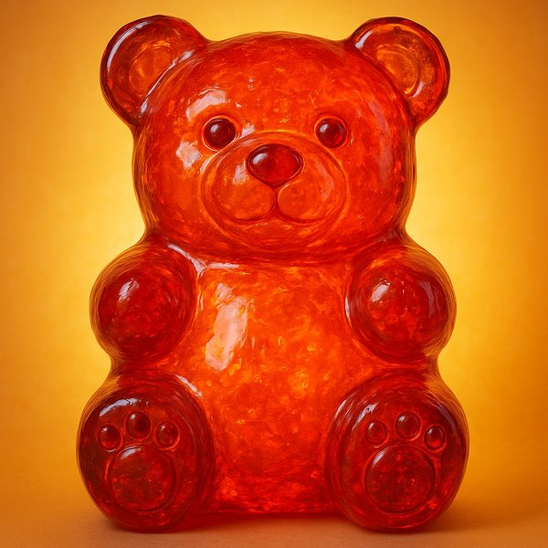 Amber Gummy Bear Sculpture