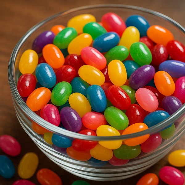 Bowl of Colorful Jelly Beans