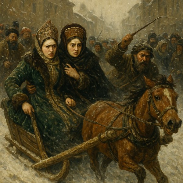 Flight Through the Snow: Noblewomen on a Winter Sled