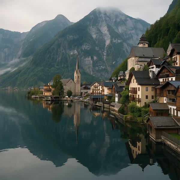 Hallstatt by the Lake — Morning Mirror