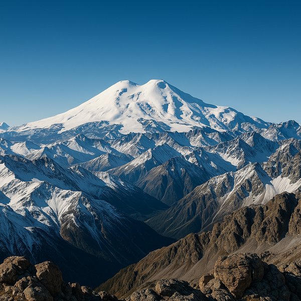 Núi Elbrus và Dãy Kavkaz: Những Khổng Lồ Phủ Tuyết