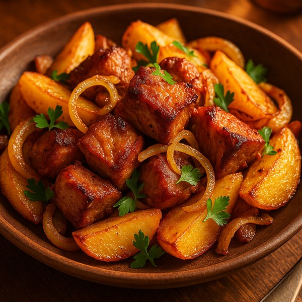 Ojakhuri — Rustic Roasted Pork with Potatoes & Onions