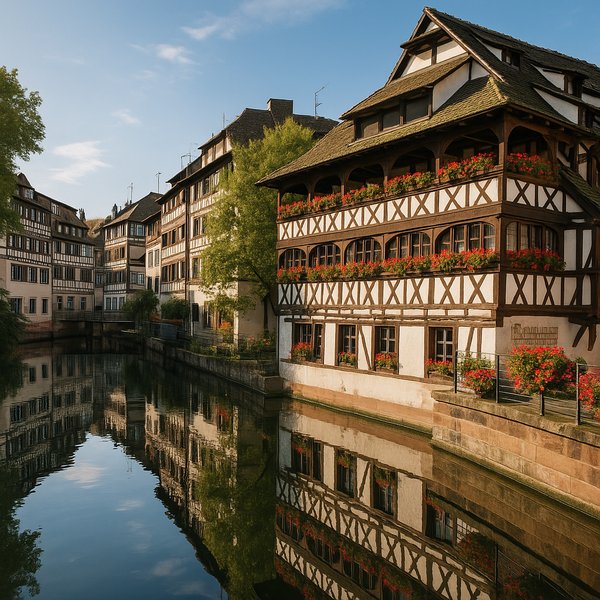 Petite France Reflections — Half‑Timbered Canal Houses in Strasbourg