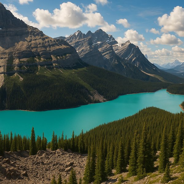 Peyto Lake, Banff — Turquoise Alpine Panorama