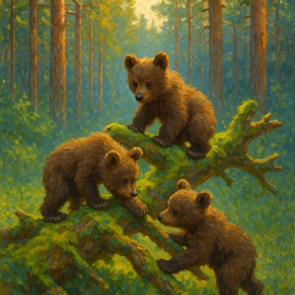 Playtime in the Sunlit Pines