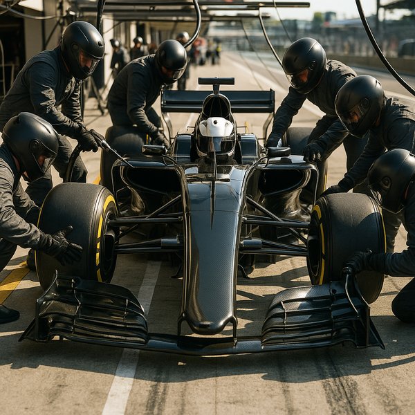Precision Stop: Pit Crew in Motion