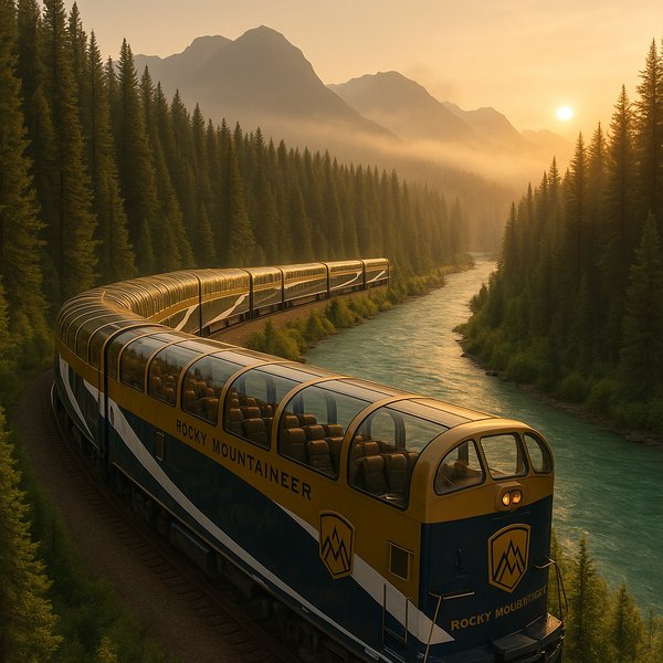 Rocky Mountaineer ยามอรุณ — ขบวนรถโดมกระจกวิ่งผ่านเทือกเขาร็อกกี้ของแคนาดา