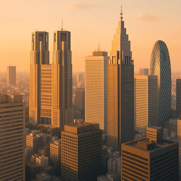 Shinjuku Sunrise: Golden Tokyo Skyline