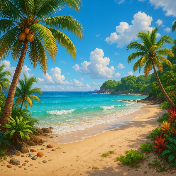Sunlit Tropical Cove