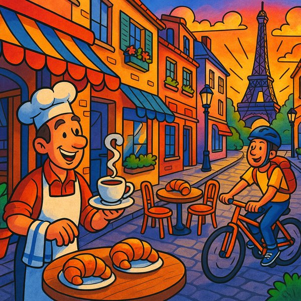 Sunrise at the Paris Café