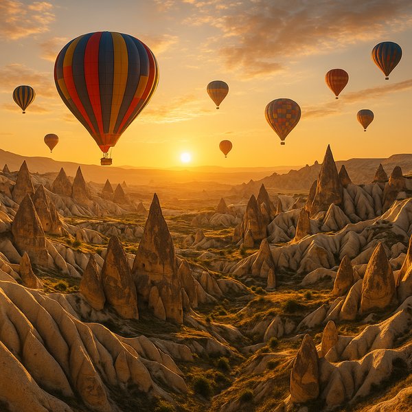 Sunrise Balloons Over Cappadocia