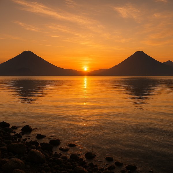 Sunrise Over Lake Atitlán