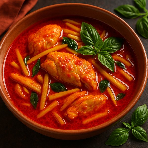 Thai Red Curry with Chicken and Bamboo Shoots