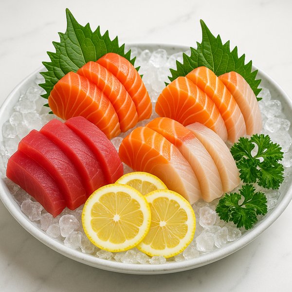 Vibrant Sashimi Platter on Ice
